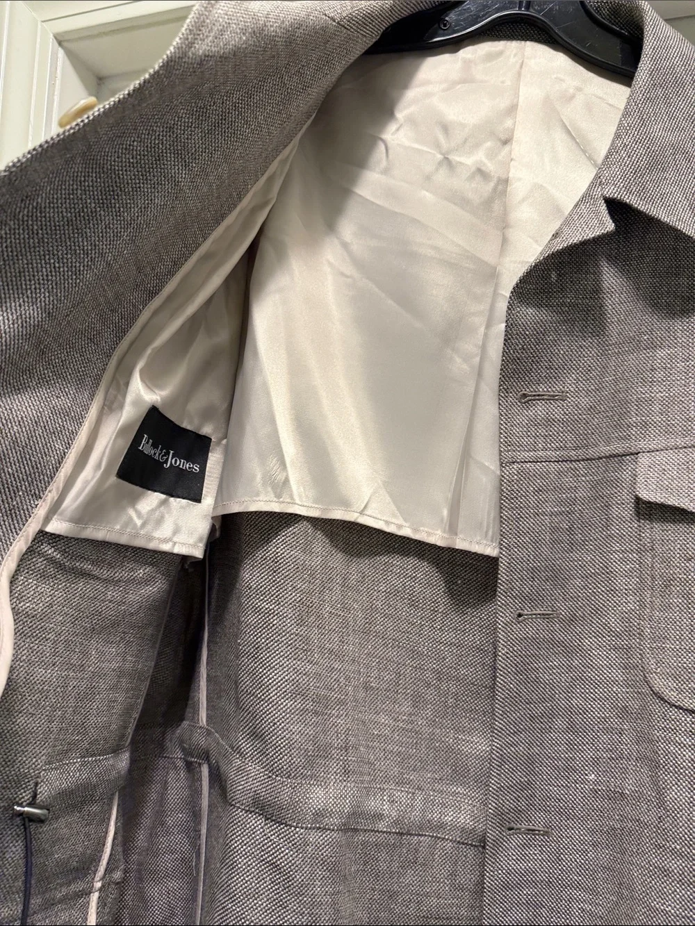 NWT Bullock & Jones Luxury Safari Field Jacket Linen Wool 44R - Picture 5 of 10
